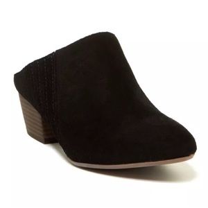 NIB BCBGeneration Lori Black Suede Mule Size 11